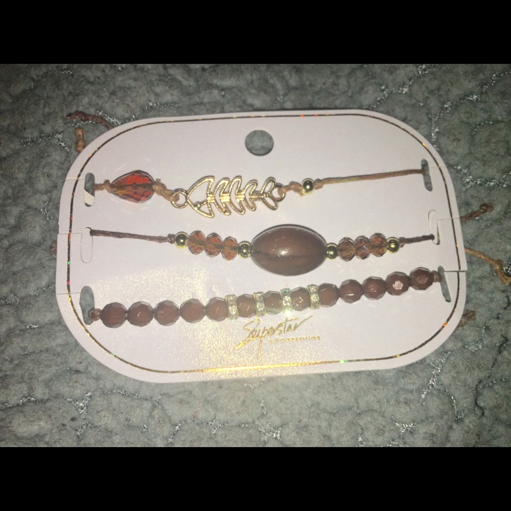 🌺3 for $15🌺 Set of 3 Brown and Hold Bracelets